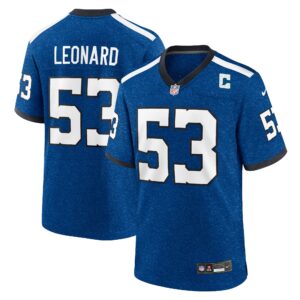 Men's Indianapolis Colts Shaquille Leonard Nike Royal Indiana Nights Alternate Game Jersey