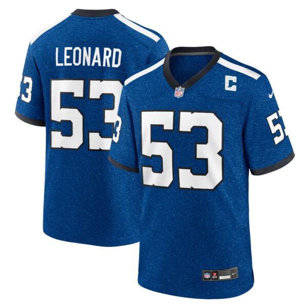 Men’s Indianapolis Colts Shaquille Leonard Nike Royal Indiana Nights Alternate Game Jersey