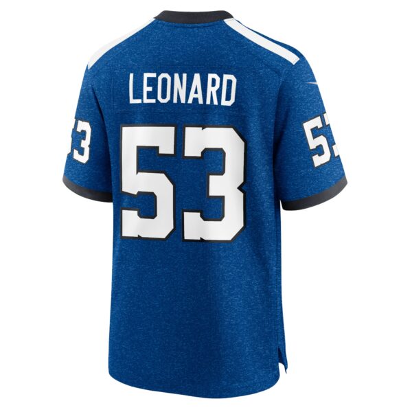 Men’s Indianapolis Colts Shaquille Leonard Nike Royal Indiana Nights Alternate Game Jersey