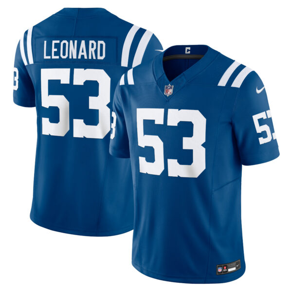 Men’s Indianapolis Colts Shaquille Leonard Nike Royal Vapor F.U.S.E. Limited Jersey