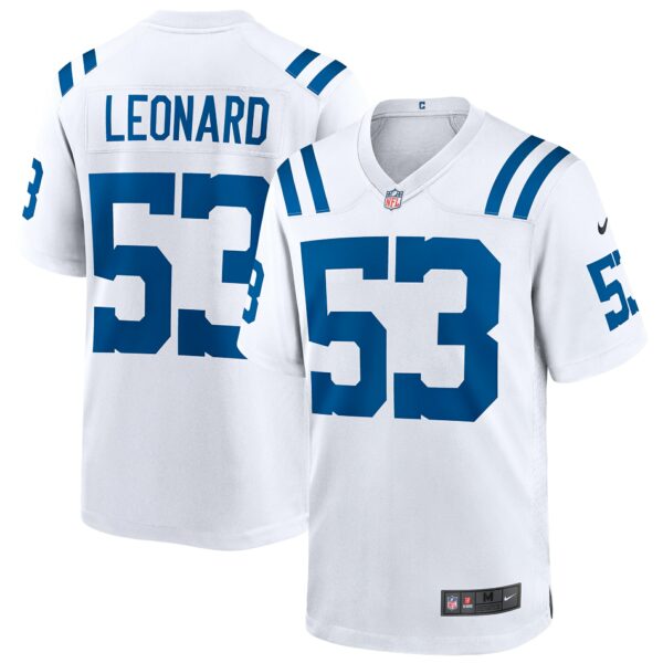 Men’s Indianapolis Colts Shaquille Leonard Nike White Game Player Jersey