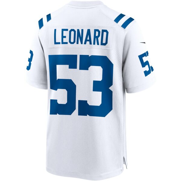 Men’s Indianapolis Colts Shaquille Leonard Nike White Game Player Jersey