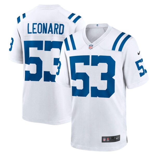 Men’s Indianapolis Colts Shaquille Leonard Nike White Player Game Jersey