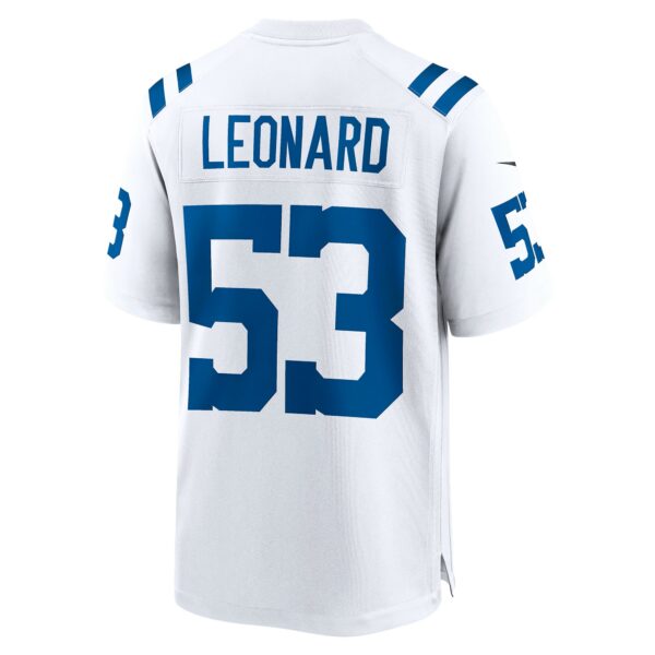 Men’s Indianapolis Colts Shaquille Leonard Nike White Player Game Jersey