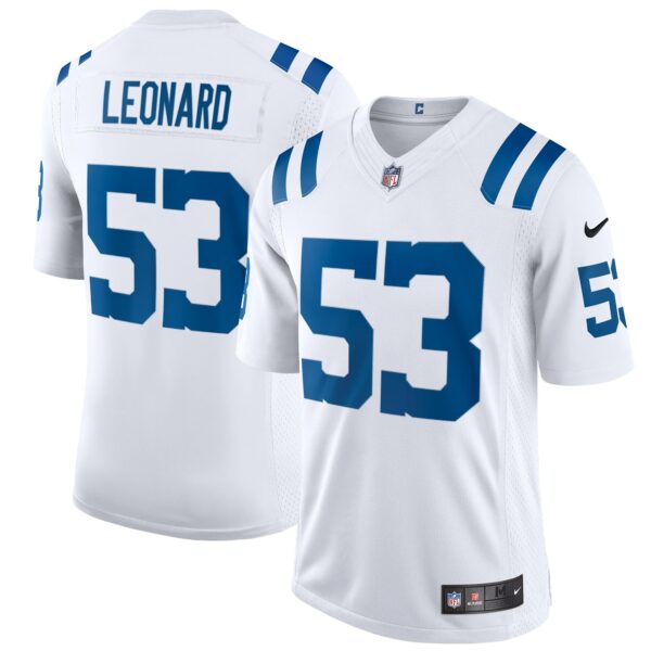 Men’s Indianapolis Colts Shaquille Leonard Nike White Vapor Limited Jersey