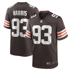 Men's Cleveland Browns Shelby Harris Nike Brown Team Game Jersey