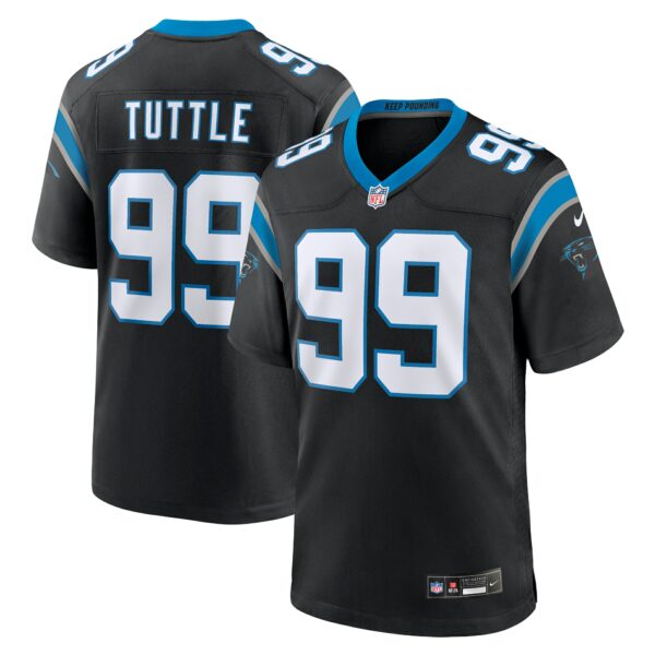 Men’s Carolina Panthers Shy Tuttle Nike Black Game Player Jersey