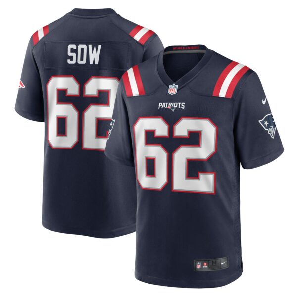 Men’s New England Patriots Sidy Sow Nike Navy Team Game Jersey