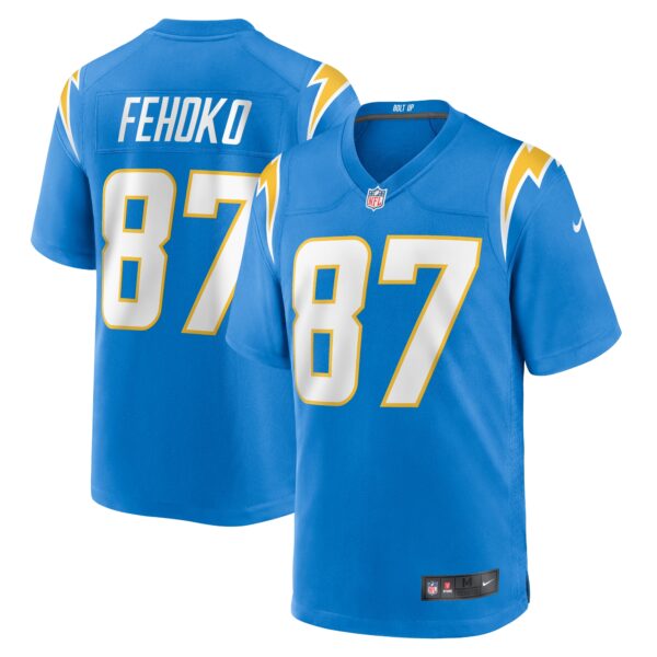 Men’s Los Angeles Chargers Simi Fehoko Nike Powder Blue Game Jersey