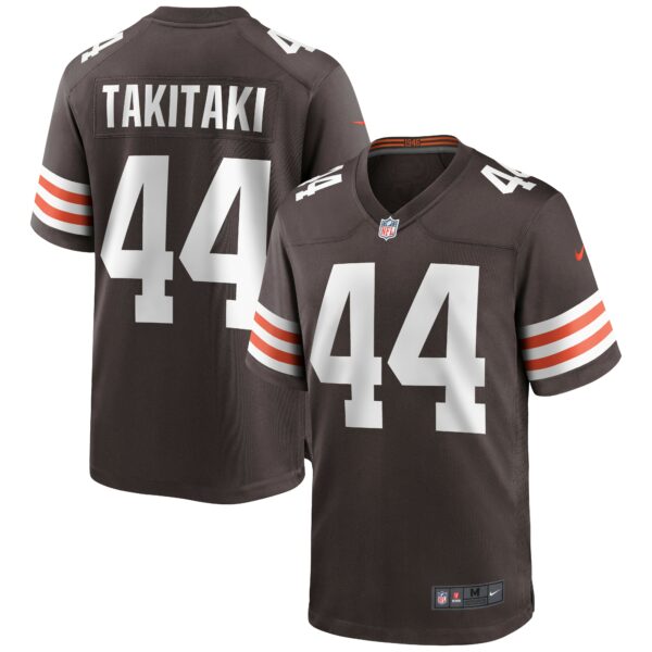 Men’s Cleveland Browns Sione Takitaki Nike Brown Game Jersey