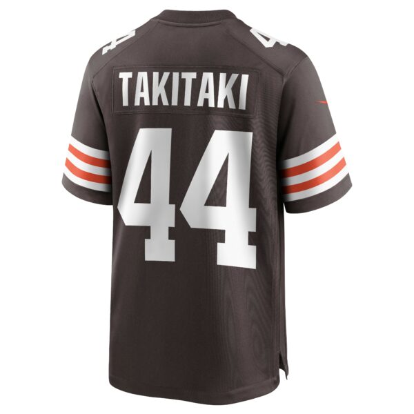 Men’s Cleveland Browns Sione Takitaki Nike Brown Game Jersey