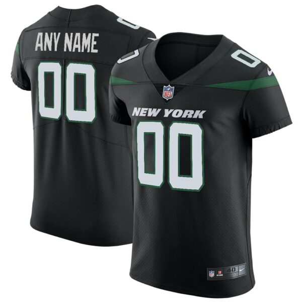 Men’s New York Jets Nike Stealth Black Vapor Untouchable Elite Custom Jersey