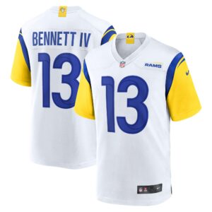 Men's Los Angeles Rams Stetson Bennett Nike White Game Jersey