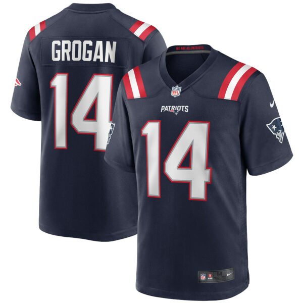 Men’s New England Patriots Steve Grogan Nike Navy Game Retired Player Jersey