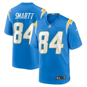 Men's Los Angeles Chargers Stone Smartt Nike Powder Blue Team Game Jersey