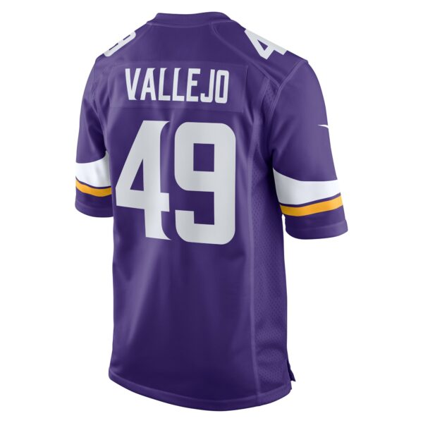 Men’s Minnesota Vikings Tanner Vallejo Nike Purple Team Game Jersey