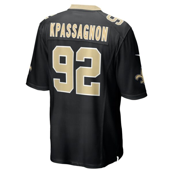 Men’s New Orleans Saints Tanoh Kpassagnon Nike Black Game Player Jersey