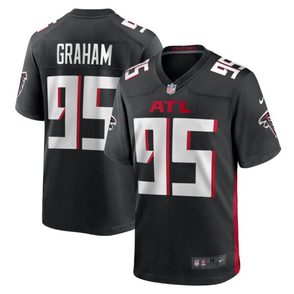 Men’s Atlanta Falcons Ta’Quon Graham Nike Black Game Jersey