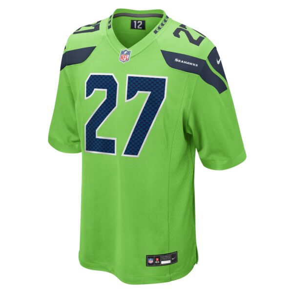 Men’s Seattle Seahawks Tariq Woolen Nike Neon Green Game Jersey