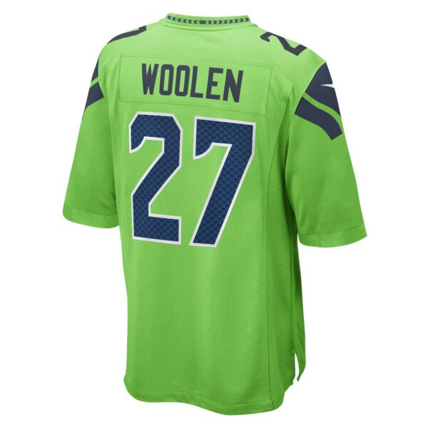 Men’s Seattle Seahawks Tariq Woolen Nike Neon Green Game Jersey