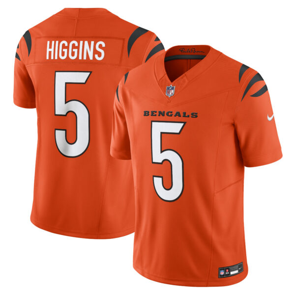 Men’s Cincinnati Bengals Tee Higgins Nike Orange Vapor F.U.S.E. Limited Jersey