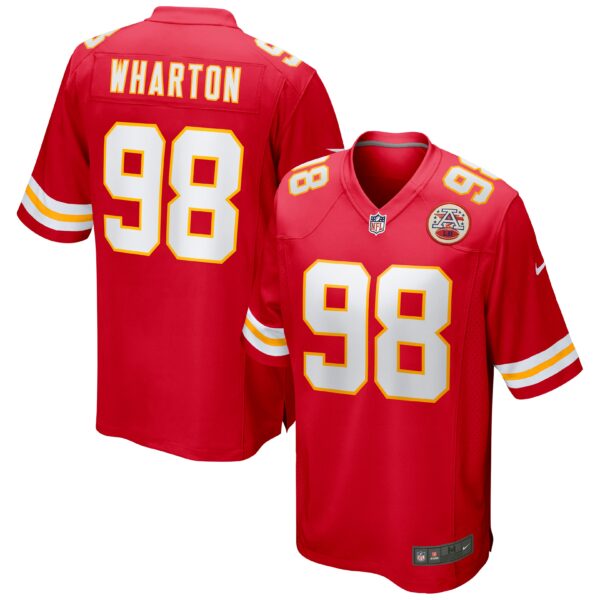 Men’s Kansas City Chiefs Tershawn Wharton Nike Red Game Jersey