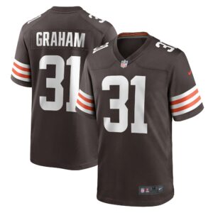 Men's Cleveland Browns Thomas Graham Jr. Nike Brown Team Game Jersey