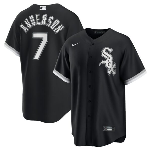 Men’s Chicago White Sox Tim Anderson Nike Black Alternate Replica Player Jersey