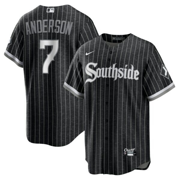 Men’s Chicago White Sox Tim Anderson Nike Black City Connect Replica Player Jersey