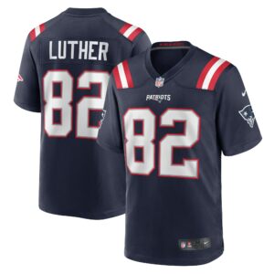 Men's New England Patriots T.J. Luther Nike Navy Team Game Jersey