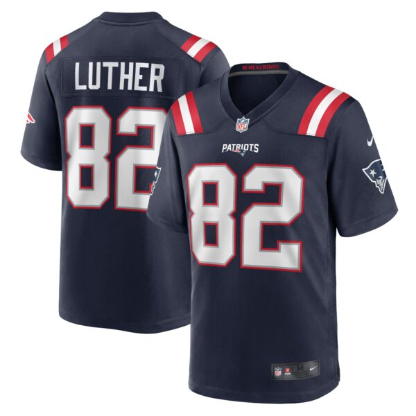 Men’s New England Patriots T.J. Luther Nike Navy Team Game Jersey