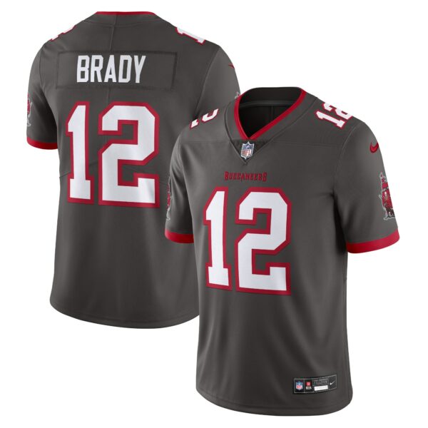 Men’s Tampa Bay Buccaneers Tom Brady Nike Pewter Alternate Vapor Untouchable Limited Jersey