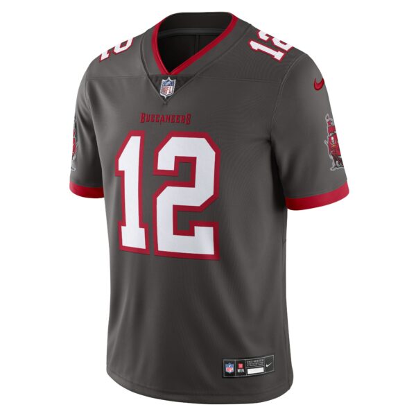 Men’s Tampa Bay Buccaneers Tom Brady Nike Pewter Alternate Vapor Untouchable Limited Jersey