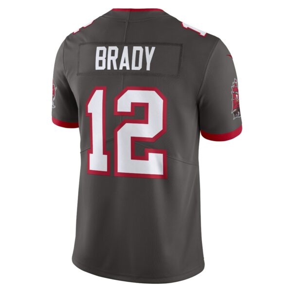 Men’s Tampa Bay Buccaneers Tom Brady Nike Pewter Alternate Vapor Untouchable Limited Jersey