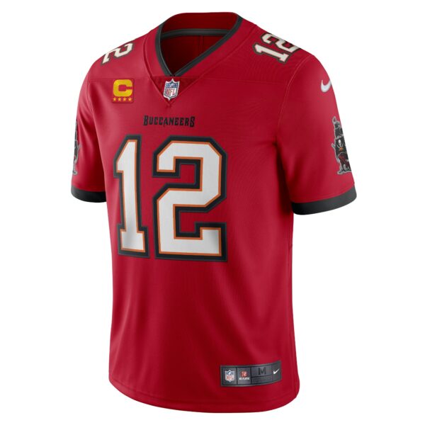 Men’s Tampa Bay Buccaneers Tom Brady Nike Red Captain Vapor Limited Jersey