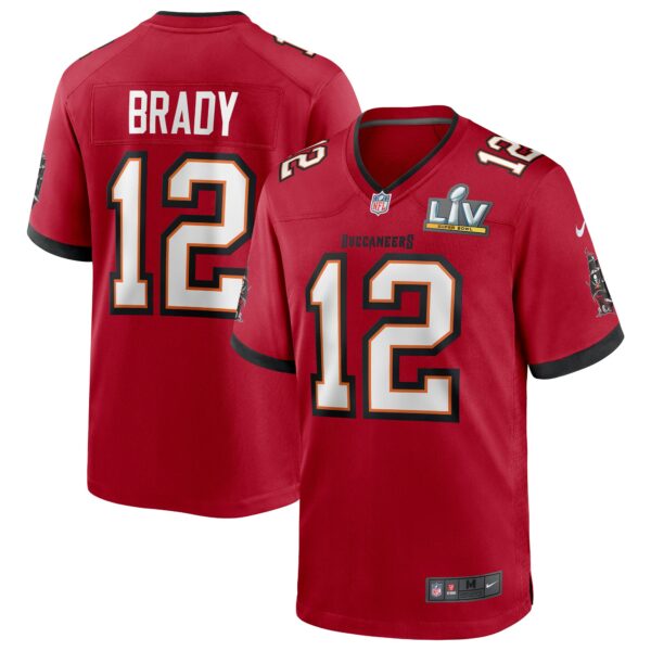 Men’s Tampa Bay Buccaneers Tom Brady Nike Red Super Bowl LV Bound Game Jersey