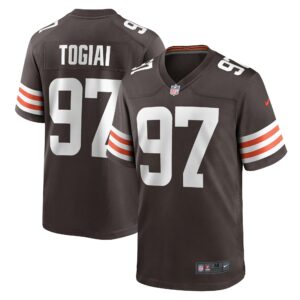 Men's Cleveland Browns Tommy Togiai Nike Brown Game Jersey