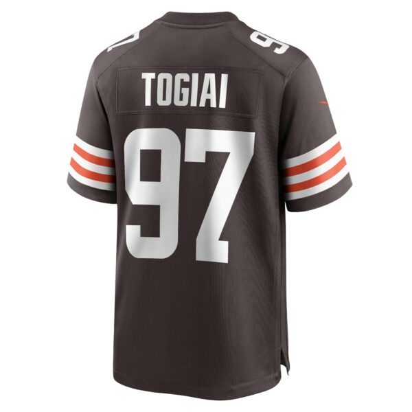 Men’s Cleveland Browns Tommy Togiai Nike Brown Game Jersey