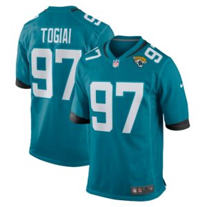 Men's Jacksonville Jaguars Tommy Togiai Nike Teal Team Game Jersey