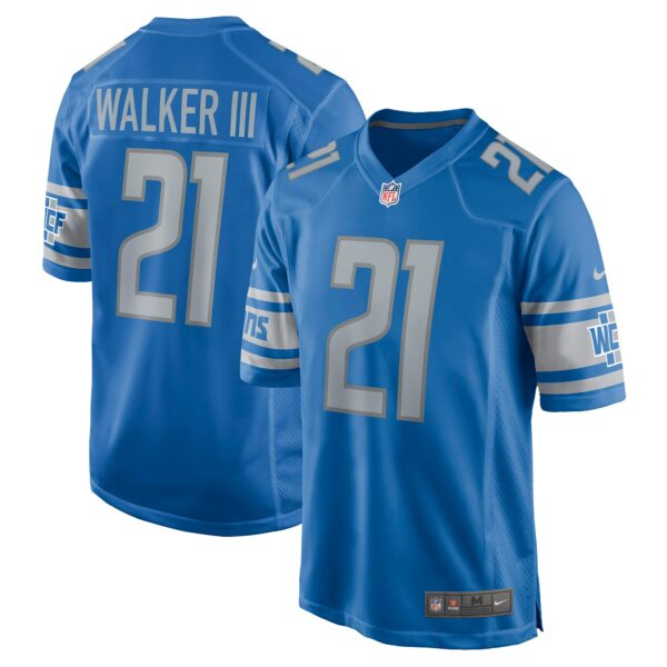 Men’s Detroit Lions Tracy Walker III Nike Blue Game Jersey