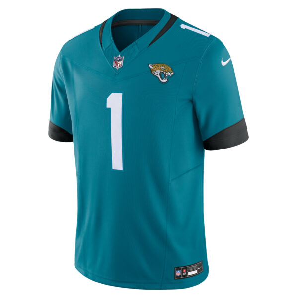 Men’s Jacksonville Jaguars Travis Etienne Nike Teal Vapor F.U.S.E. Limited Jersey