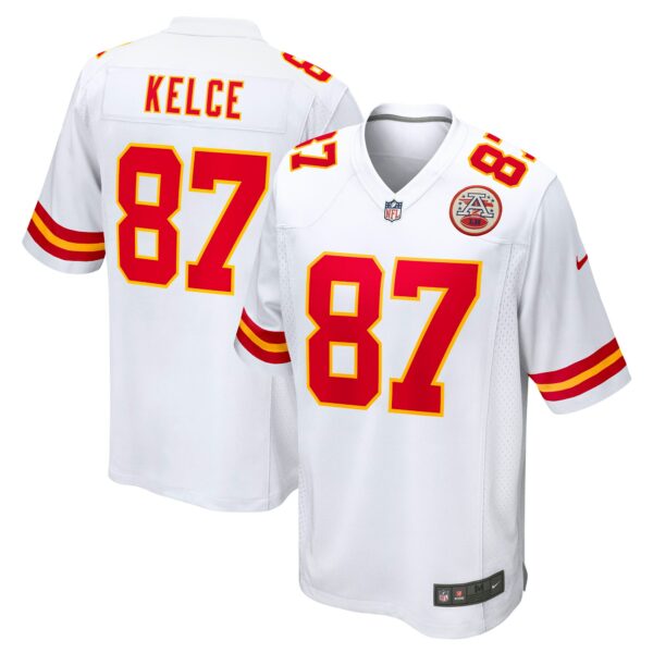 Men’s Kansas City Chiefs Travis Kelce Nike White Player Game Jersey