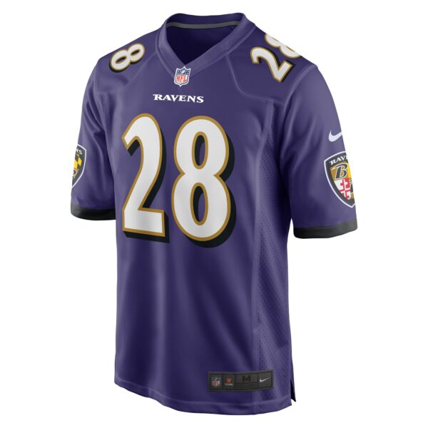 Men’s Baltimore Ravens Trayvon Mullen Jr. Nike Purple Team Game Jersey