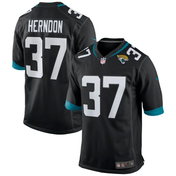 Men’s Jacksonville Jaguars Tre Herndon Nike Black Game Jersey