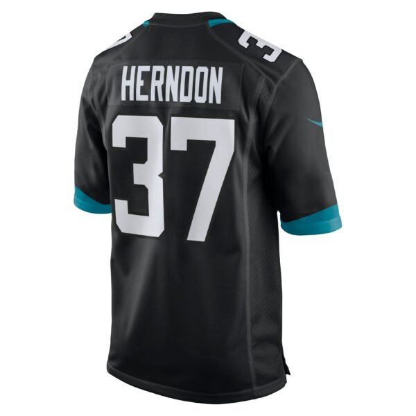 Men’s Jacksonville Jaguars Tre Herndon Nike Black Game Jersey