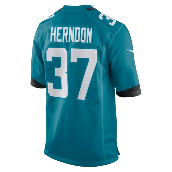 Men’s Jacksonville Jaguars Tre Herndon Nike Teal Game Jersey