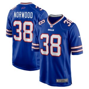 Men's Buffalo Bills Tre Norwood Nike Royal Team Game Jersey