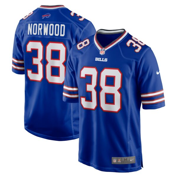 Men’s Buffalo Bills Tre Norwood Nike Royal Team Game Jersey