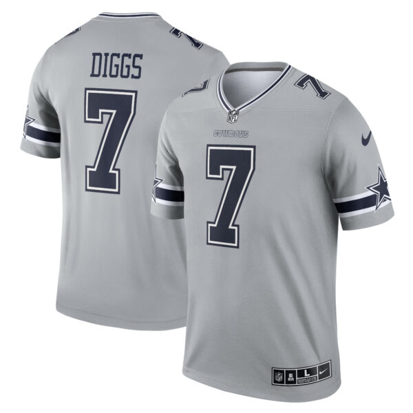 Men’s Dallas Cowboys Trevon Diggs Nike Gray Inverted Legend Jersey