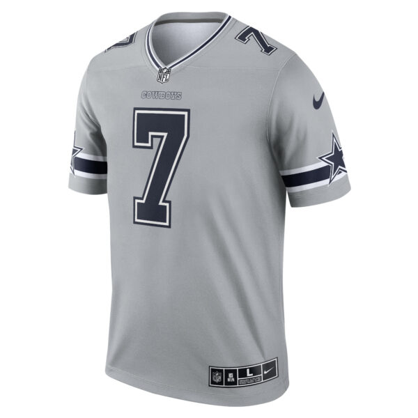 Men’s Dallas Cowboys Trevon Diggs Nike Gray Inverted Legend Jersey